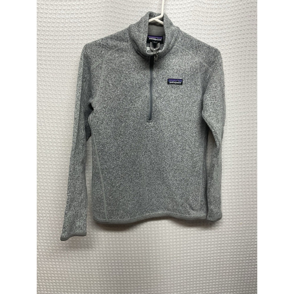 Patagonia Womens Better Sweater 1/4 Zip‎ Fleece Jacket Pelican Size Small